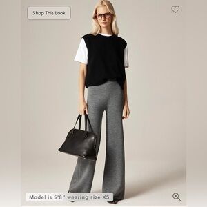 NWT J. Crew Cosmo sweater pant in merino wool in Hthr Graphite